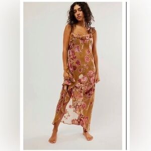 ⚜️🌹🍂🤎Free People dress boho sheer maxi